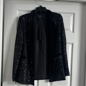 Tracy Evans Black Sequin Blazer